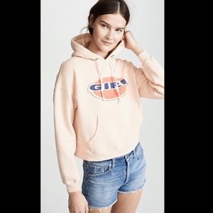 Re/Done Peach Hoodie with Graphic